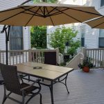 Our relaxing back deck looking out over the Serenity Garden